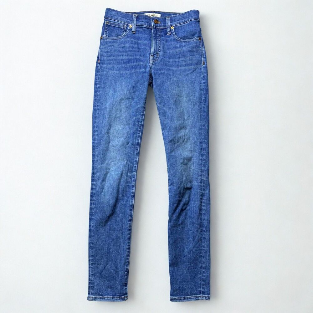 Madewell Jeans Women 25 Mid Rise Skinny Stretch Blue Denim 9” Rise Medium Wash